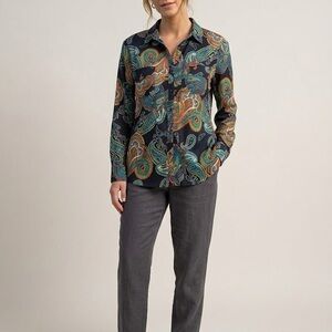 Jones New York Multicolor Paisley Button Down Shirt